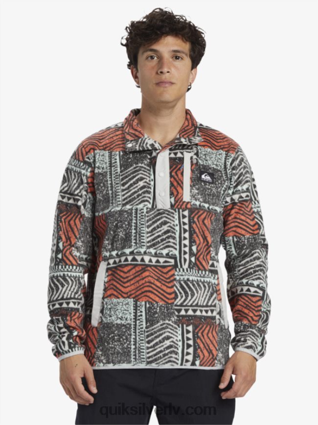 vīriešiem Quiksilver nav galamērķa snap flīsa džemperis svaigs lasis izpūsts 88064R1041