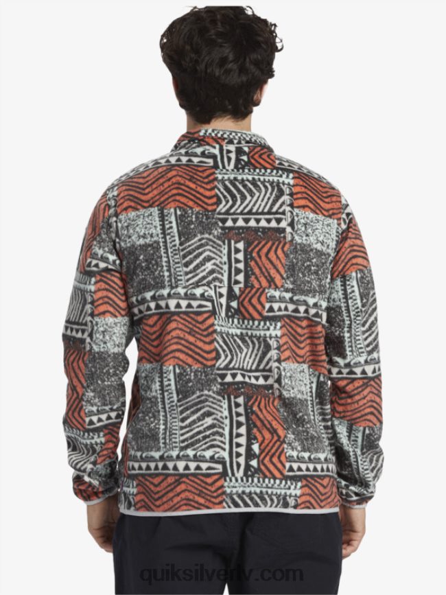 vīriešiem Quiksilver nav galamērķa snap flīsa džemperis svaigs lasis izpūsts 88064R1041