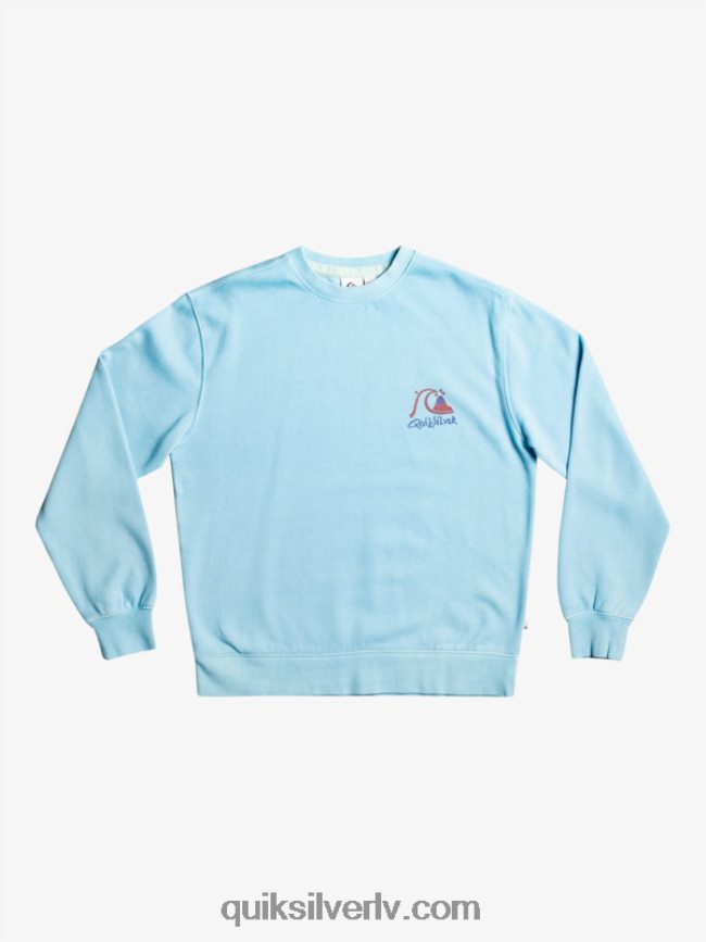 vīriešiem Quiksilver neona plātņu sporta krekls debesu zils 88064R1057