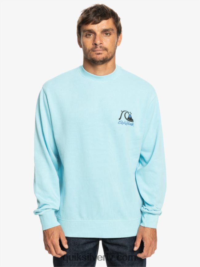vīriešiem Quiksilver neona plātņu sporta krekls debesu zils 88064R1057