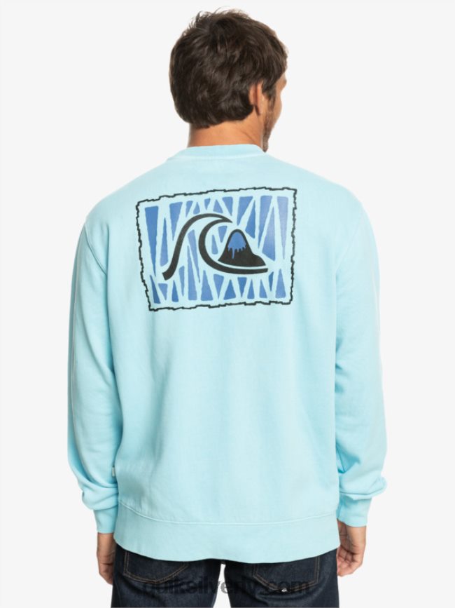 vīriešiem Quiksilver neona plātņu sporta krekls debesu zils 88064R1057