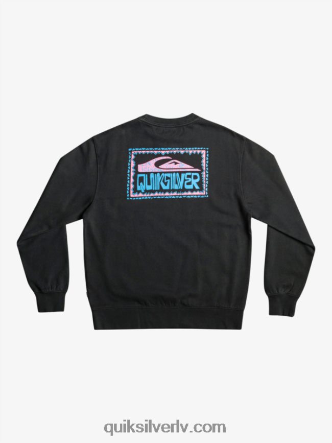 vīriešiem Quiksilver neona plātņu sporta krekls melns 88064R1055