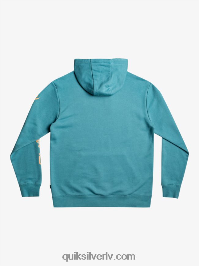 vīriešiem Quiksilver omni logo kapuces flīsa top pulovers Bretaņas zilā 88064R1030