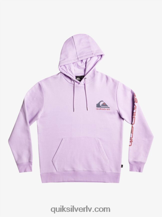 vīriešiem Quiksilver omni logo kapuces flīsa top pulovers pasteļa ceriņi 88064R1031