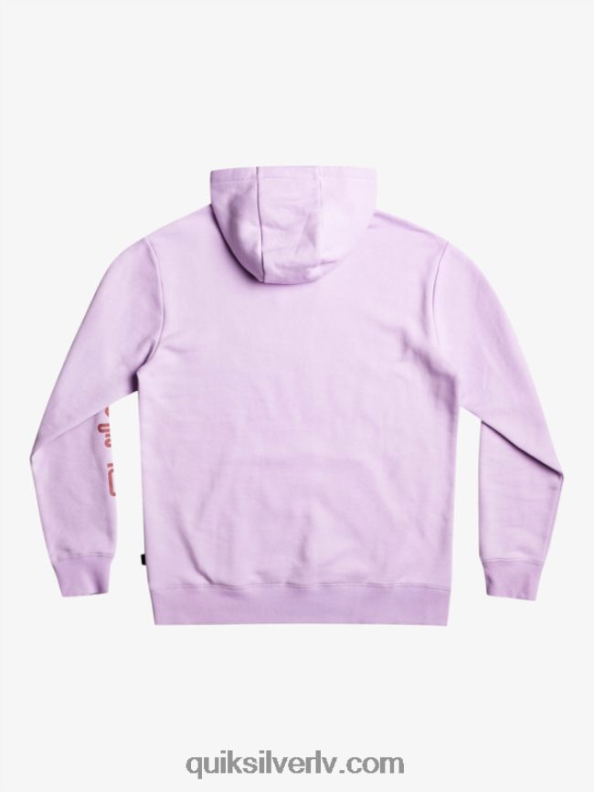 vīriešiem Quiksilver omni logo kapuces flīsa top pulovers pasteļa ceriņi 88064R1031