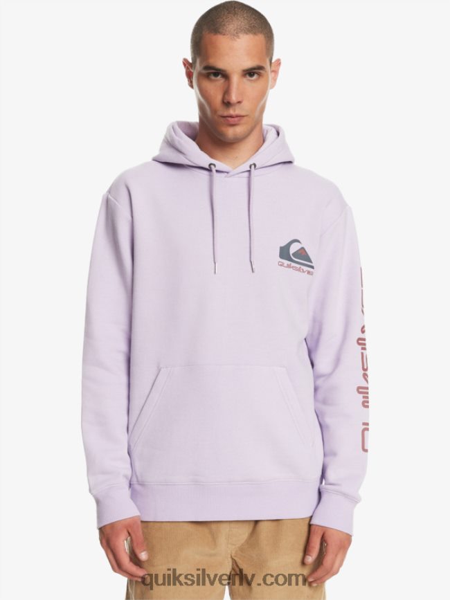 vīriešiem Quiksilver omni logo kapuces flīsa top pulovers pasteļa ceriņi 88064R1031