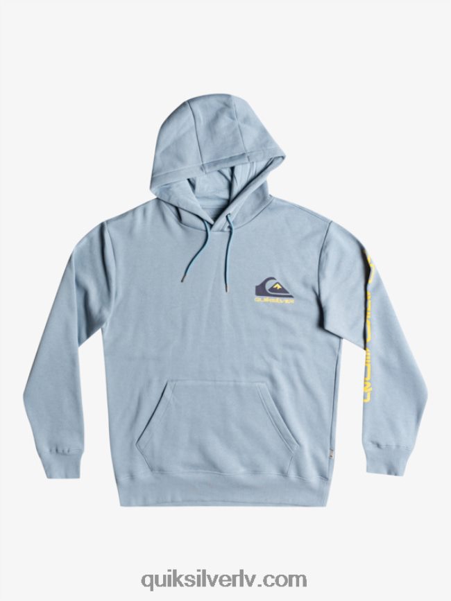 vīriešiem Quiksilver omni logo kapuces flīsa tops melns 88064R1090