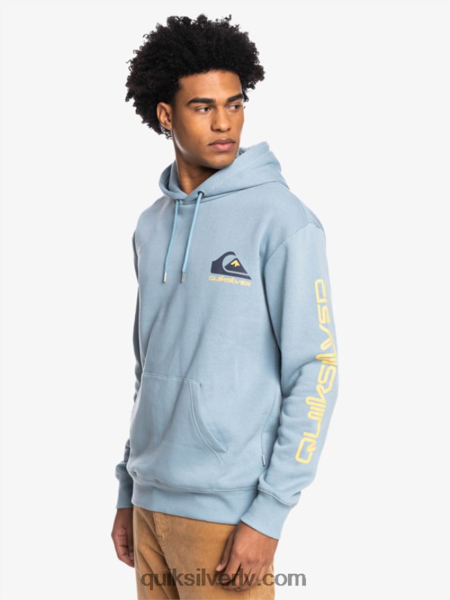 vīriešiem Quiksilver omni logo kapuces flīsa tops melns 88064R1090