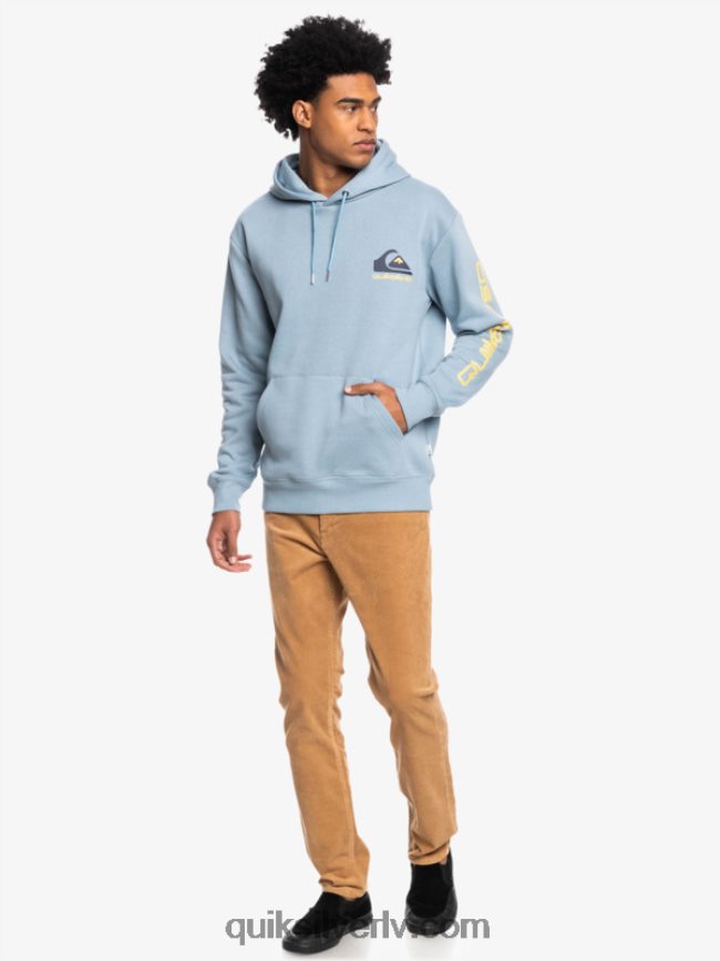 vīriešiem Quiksilver omni logo kapuces flīsa tops melns 88064R1090