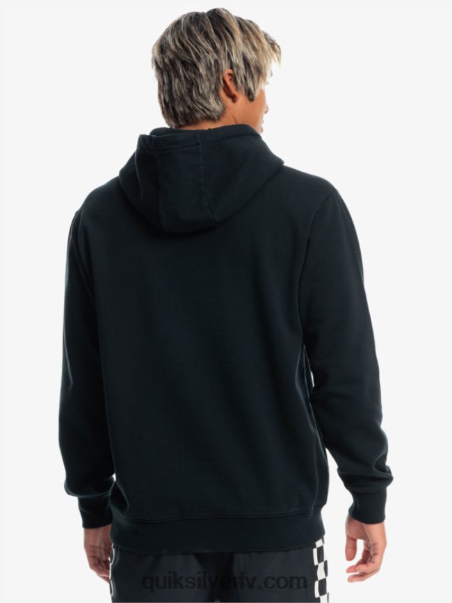 vīriešiem Quiksilver x Stranger lietas oficiālā logotipa kapuci melns 88064R1806