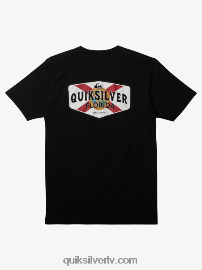 vīriešiem Quiksilver Floridas piekrastes t-krekls melns 88064R235