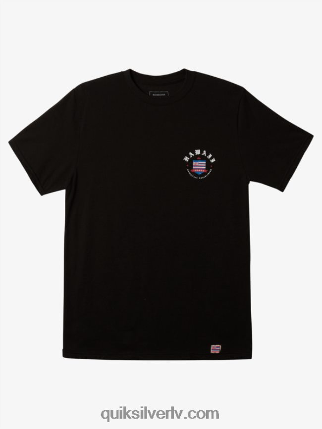 vīriešiem Quiksilver Havaju salu autoratlīdzības krekls melns 88064R998