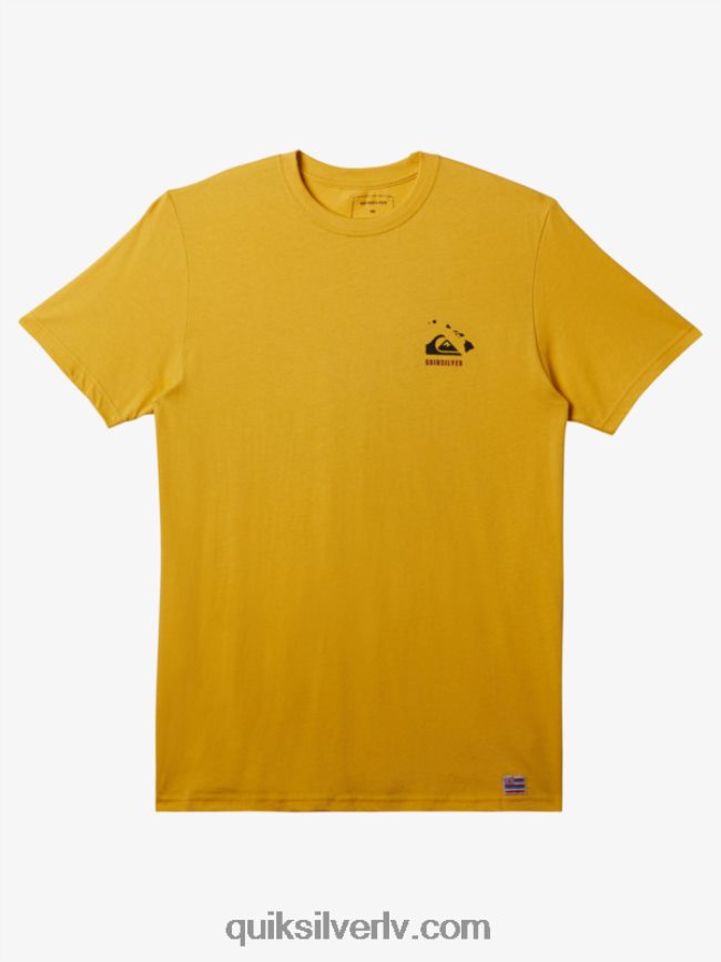 vīriešiem Quiksilver Hawaii Survivor T-krekls dzeltenums dzeltens 88064R117