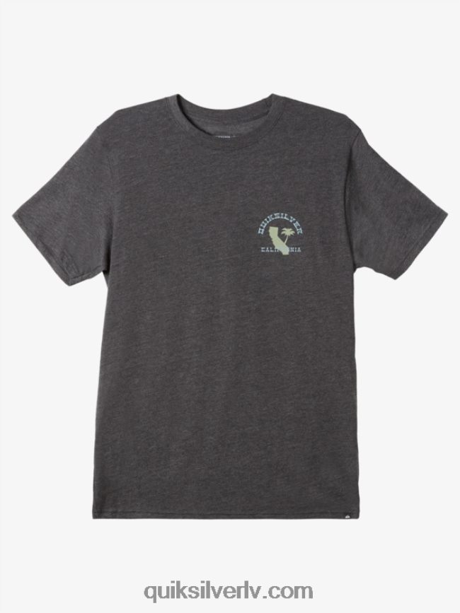 vīriešiem Quiksilver Kalifornijas ikoniskais rietumu t-krekls ogļu virši 88064R1229