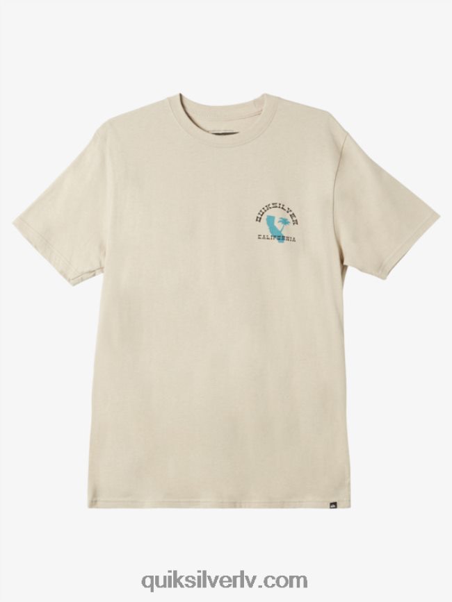 vīriešiem Quiksilver Kalifornijas ikoniskais rietumu t-krekls plaza taupe 88064R1228