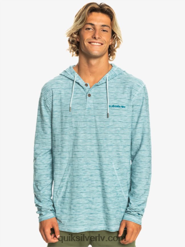 vīriešiem Quiksilver Kentin t-krekls ar kapuci ar garām piedurknēm debesu kentīns 88064R1354