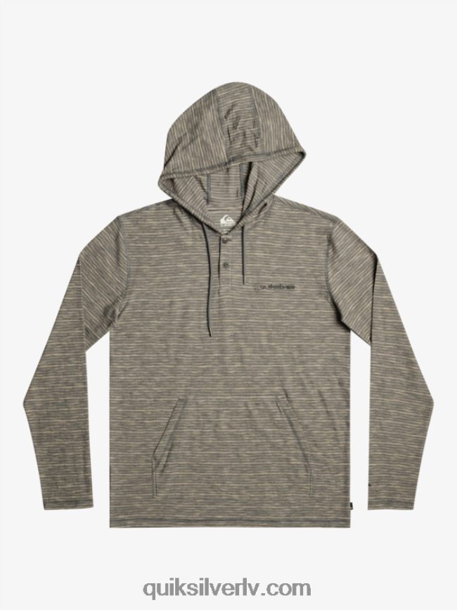 vīriešiem Quiksilver Kentin t-krekls ar kapuci ar garām piedurknēm tumšā šīfera kentīns 88064R1353