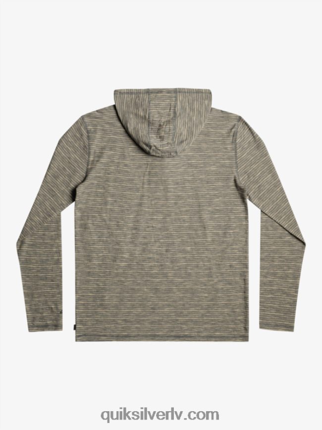 vīriešiem Quiksilver Kentin t-krekls ar kapuci ar garām piedurknēm tumšā šīfera kentīns 88064R1353
