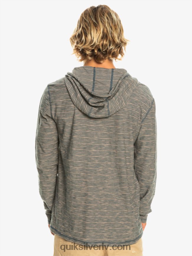 vīriešiem Quiksilver Kentin t-krekls ar kapuci ar garām piedurknēm tumšā šīfera kentīns 88064R1353