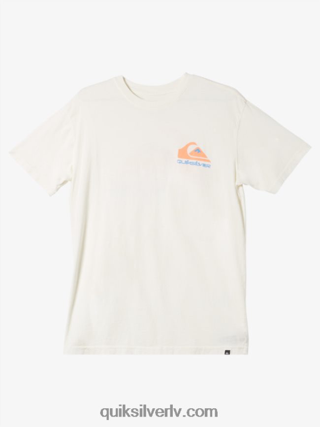 vīriešiem Quiksilver Omni logo t-krekls antīki balts 88064R986