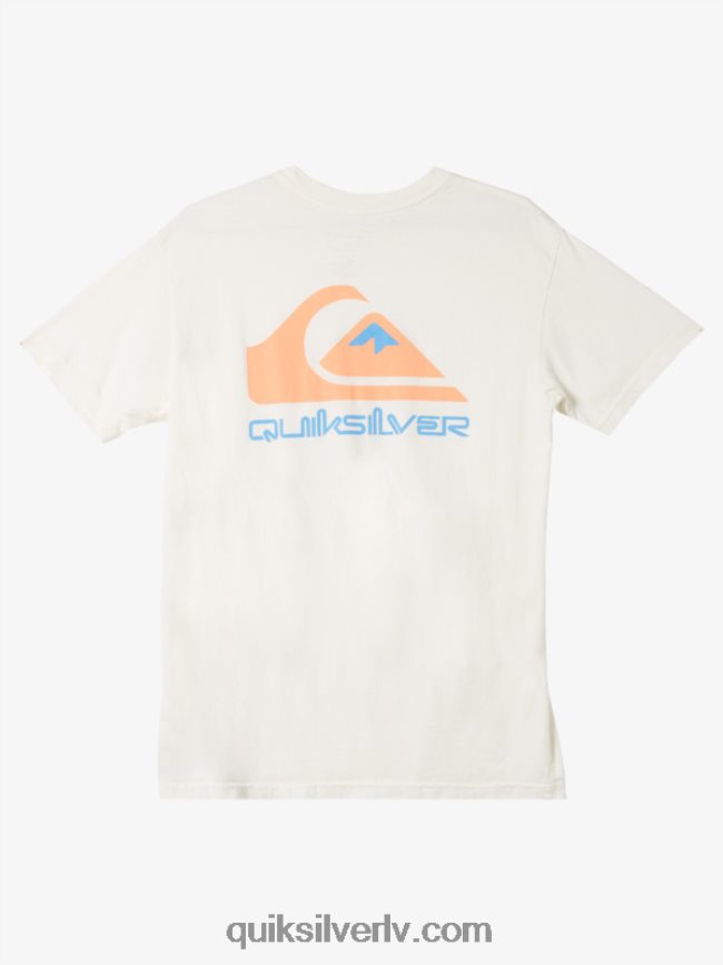 vīriešiem Quiksilver Omni logo t-krekls antīki balts 88064R986