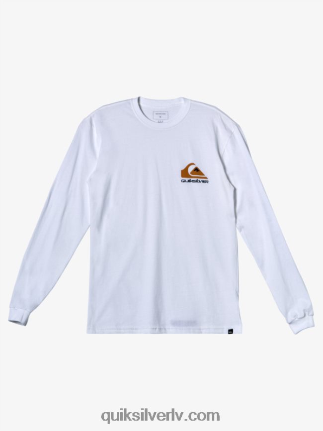 vīriešiem Quiksilver Omni logo t-krekls balts 88064R299