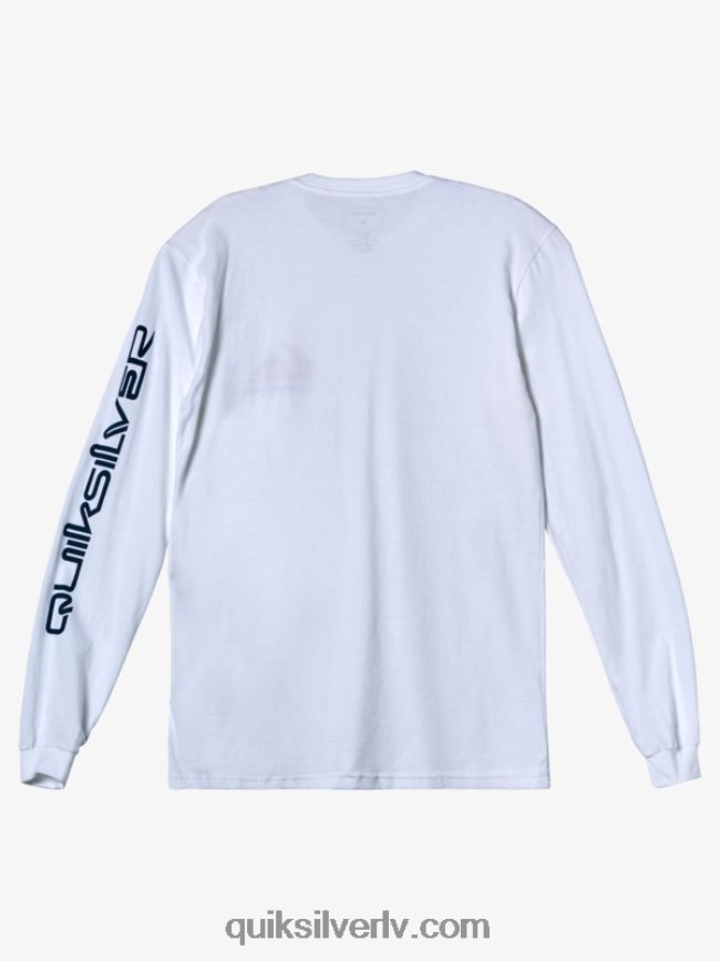 vīriešiem Quiksilver Omni logo t-krekls balts 88064R299