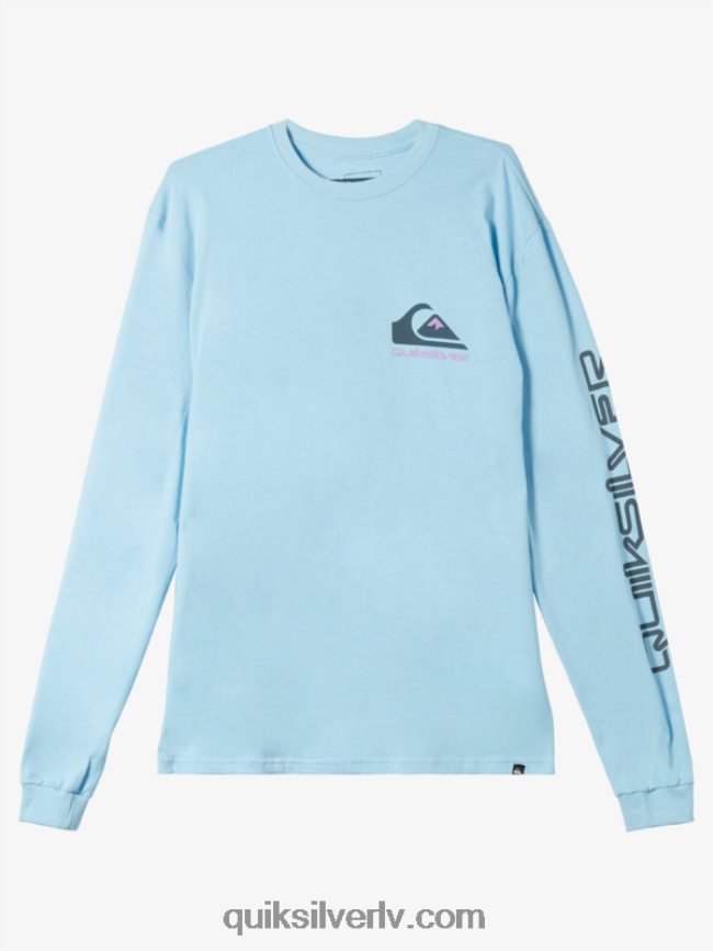 vīriešiem Quiksilver Omni logo t-krekls debesu zils 88064R300