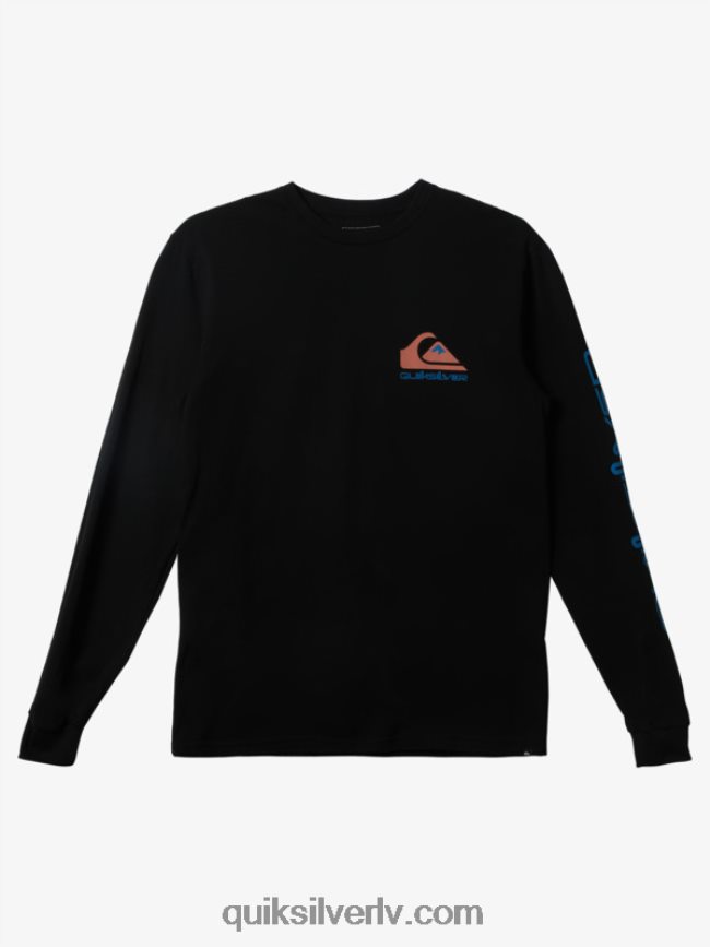 vīriešiem Quiksilver Omni logo t-krekls melns 88064R296