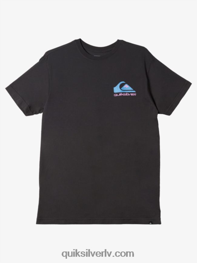 vīriešiem Quiksilver Omni logo t-krekls melns 88064R984