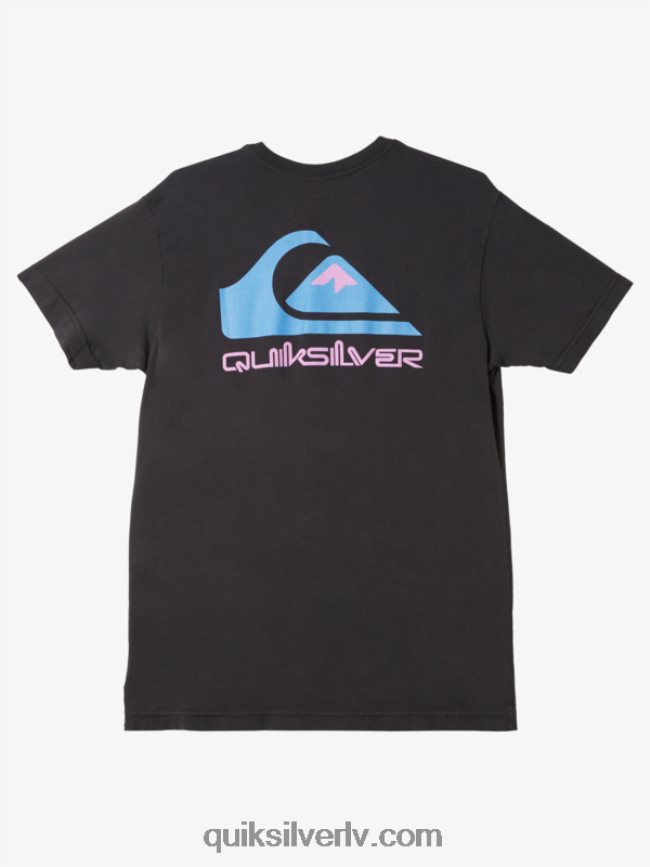 vīriešiem Quiksilver Omni logo t-krekls melns 88064R984