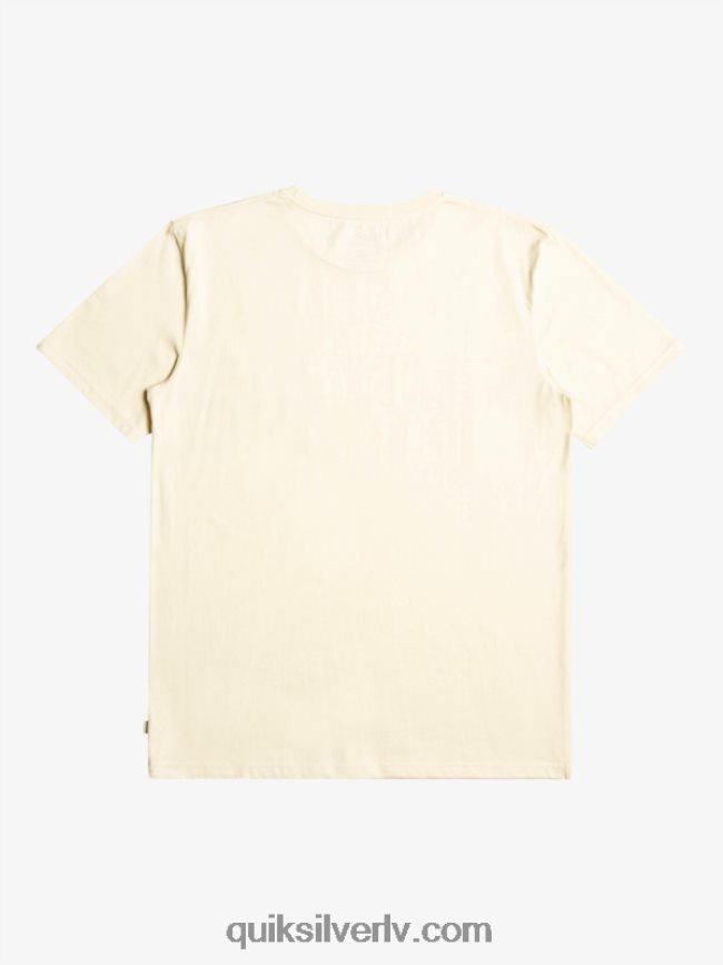 vīriešiem Quiksilver Surfadelica svītru kabatas t-krekls bērzs 88064R1065
