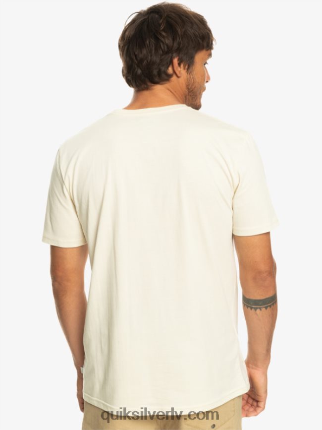 vīriešiem Quiksilver Surfadelica svītru kabatas t-krekls bērzs 88064R1065