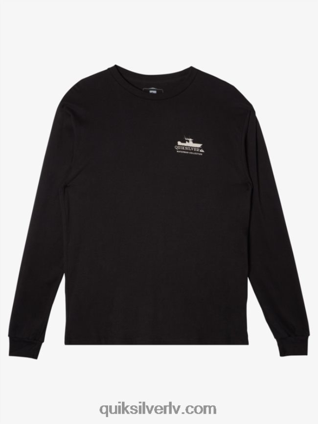 vīriešiem Quiksilver Waterman power trip t-krekls ar garām piedurknēm melns 88064R62