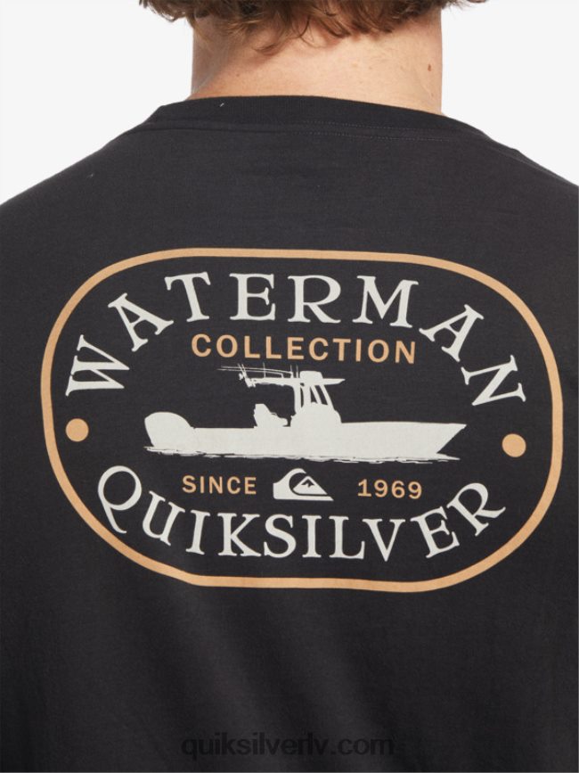 vīriešiem Quiksilver Waterman power trip t-krekls ar garām piedurknēm melns 88064R62