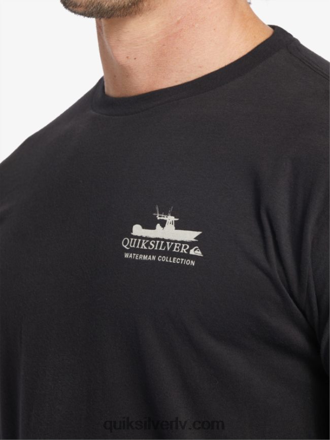 vīriešiem Quiksilver Waterman power trip t-krekls ar garām piedurknēm melns 88064R62