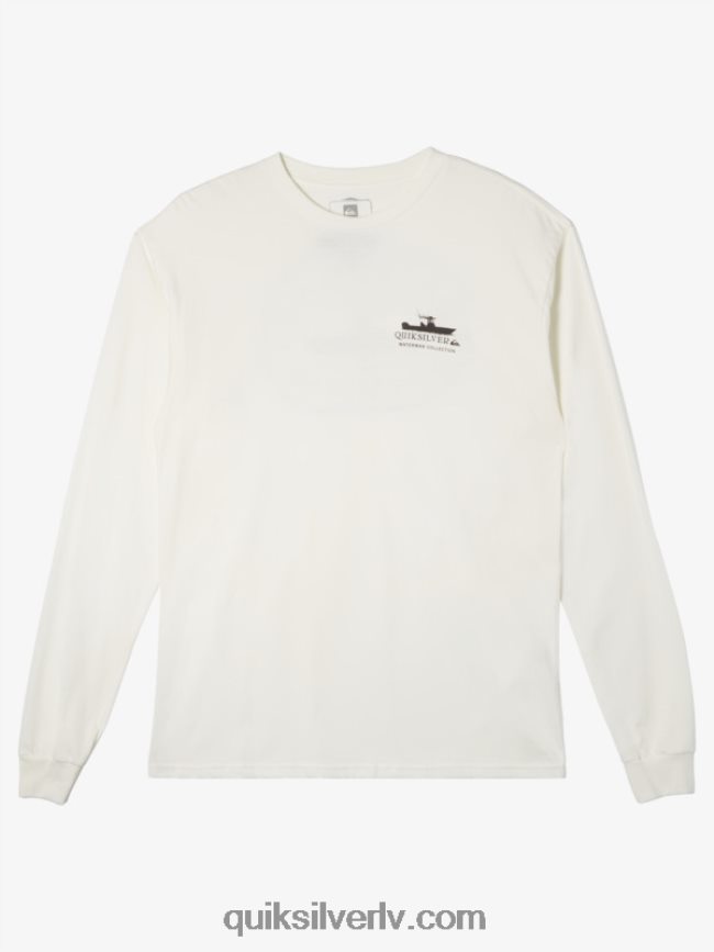 vīriešiem Quiksilver Waterman power trip t-krekls ar garām piedurknēm sniegbalts 88064R63