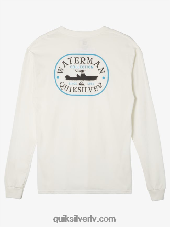 vīriešiem Quiksilver Waterman power trip t-krekls ar garām piedurknēm sniegbalts 88064R63