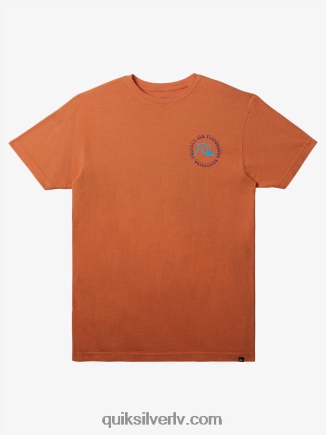 vīriešiem Quiksilver aizsargāt mūsu rotaļu laukuma t-kreklu vara iedegums 88064R295