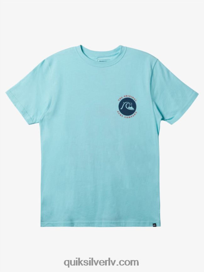 vīriešiem Quiksilver apzīmogots t-krekls eņģeļa zils virši 88064R412