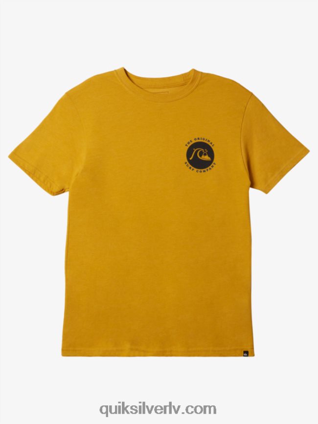 vīriešiem Quiksilver apzīmogots t-krekls tīrradnis zelta virši 88064R410