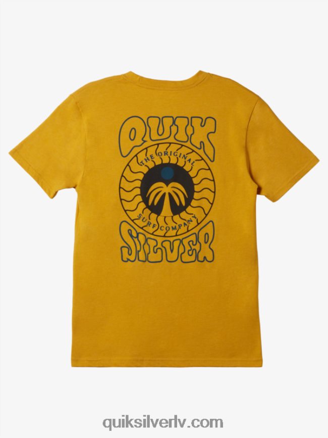 vīriešiem Quiksilver apzīmogots t-krekls tīrradnis zelta virši 88064R410