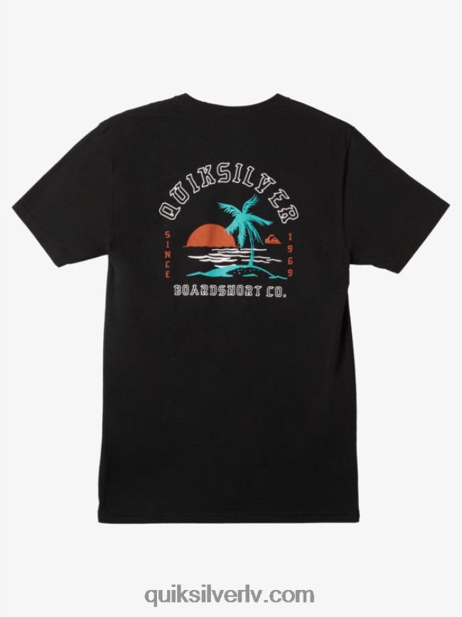 vīriešiem Quiksilver beidzot viens t-krekls melns 88064R1163