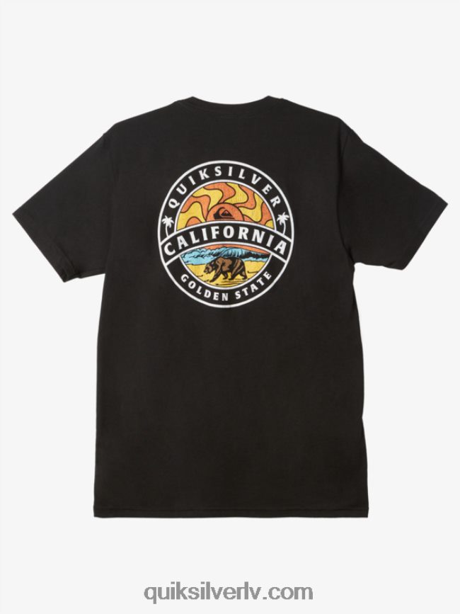vīriešiem Quiksilver california sunshine t-krekls melns 88064R1184