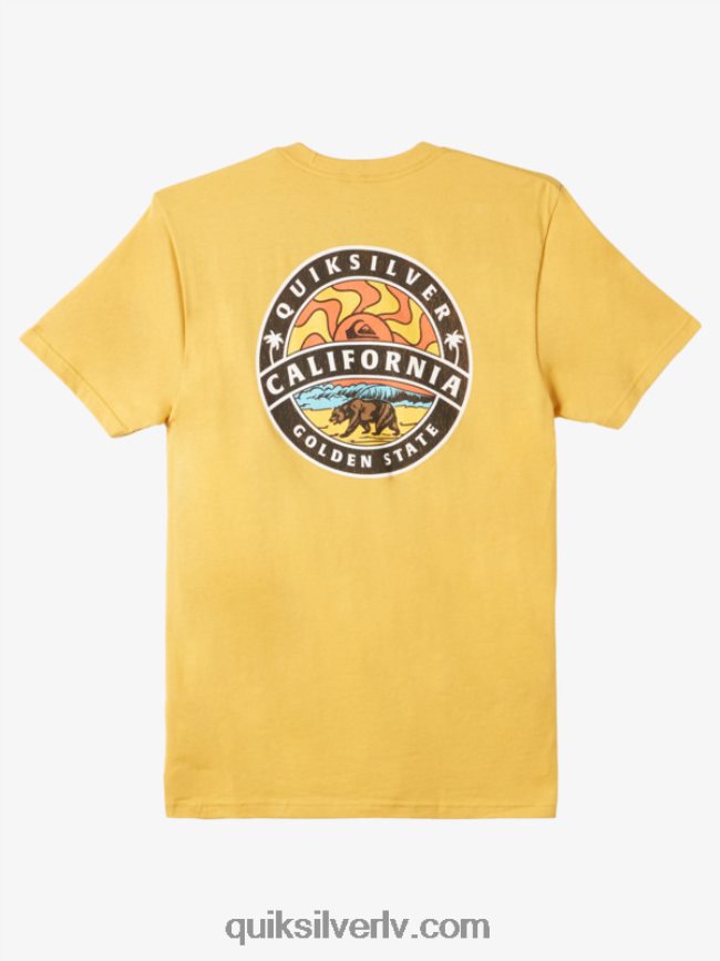 vīriešiem Quiksilver california sunshine t-krekls spilgts zelts 88064R1183