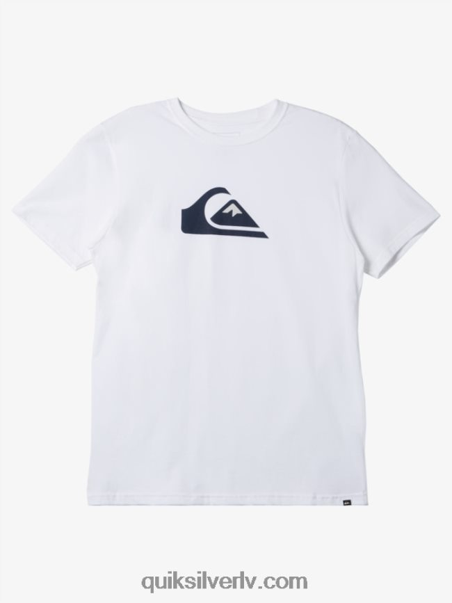 vīriešiem Quiksilver comp logo t-krekls balts 88064R190