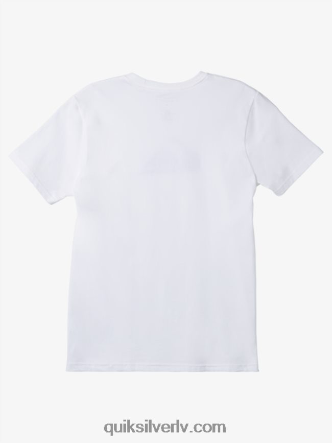 vīriešiem Quiksilver comp logo t-krekls balts 88064R190