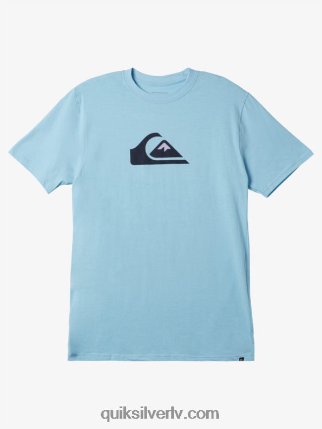 vīriešiem Quiksilver comp logo t-krekls debesu zils 88064R197