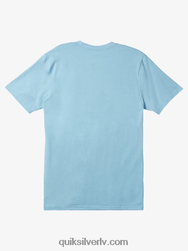 vīriešiem Quiksilver comp logo t-krekls debesu zils 88064R197