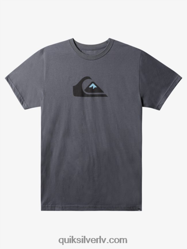 vīriešiem Quiksilver comp logo t-krekls dzelzs vārti 88064R1386